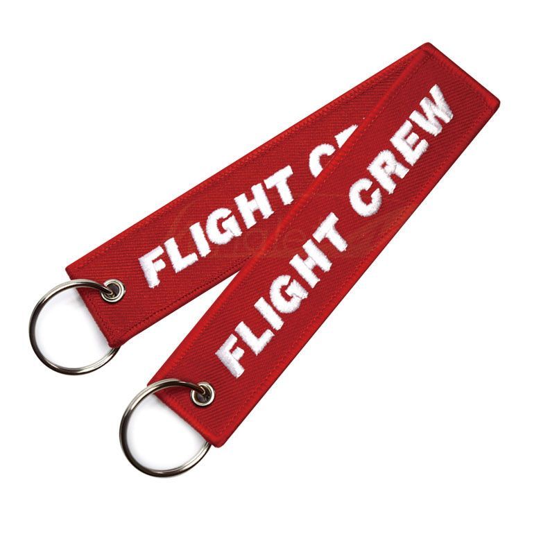 FLIGHT CREW フライトクルー タグ キーホルダー (1個) カラー レッド