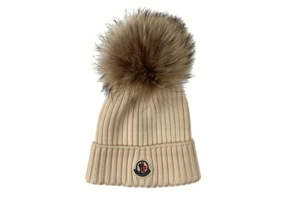 モンクレール MONCLER KNIT CAP ニット帽 ビーニー ファー付 キッズ