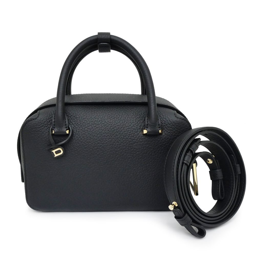 名東】デルヴォー クールボックス ミニ ブラック トリヨンレザー