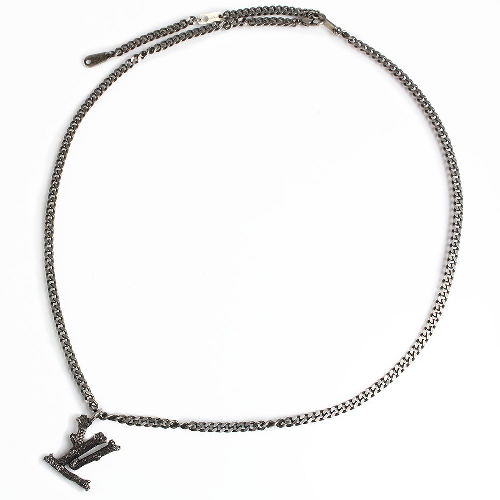 ルイ ヴィトン ペンダント LVウッド ネックレス ヴィンテージシルバー  