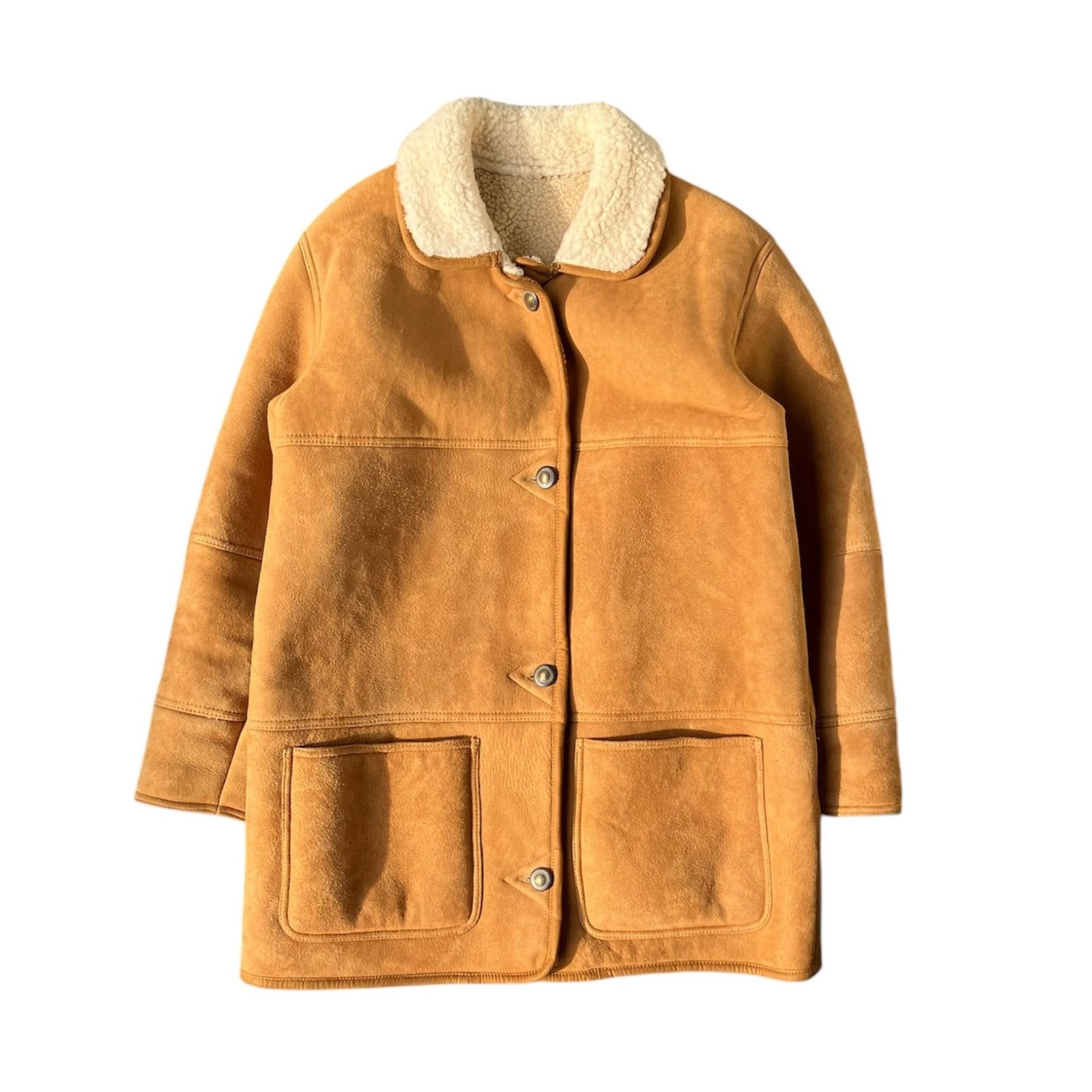 80s 90s L.L.Bean ランチコート ムートンコート リアルレザー