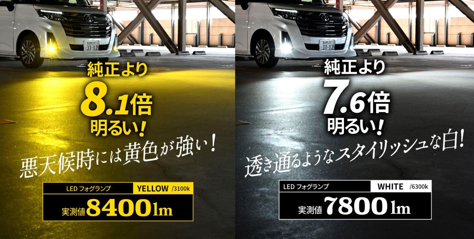 VELENO 8400LM フォグランプ 新商品情報）純正比8.1倍の明るさ！VELENO ULTIMATE 純正交換