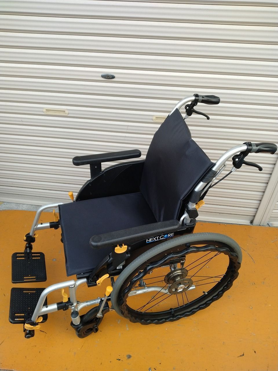 KM-24-1225-04 レッグサポートなし 背もたれ クッション代用品 車椅子 自走式 ネクストコア アジャスト NEXT-51B 松永製作所 座幅40cm
