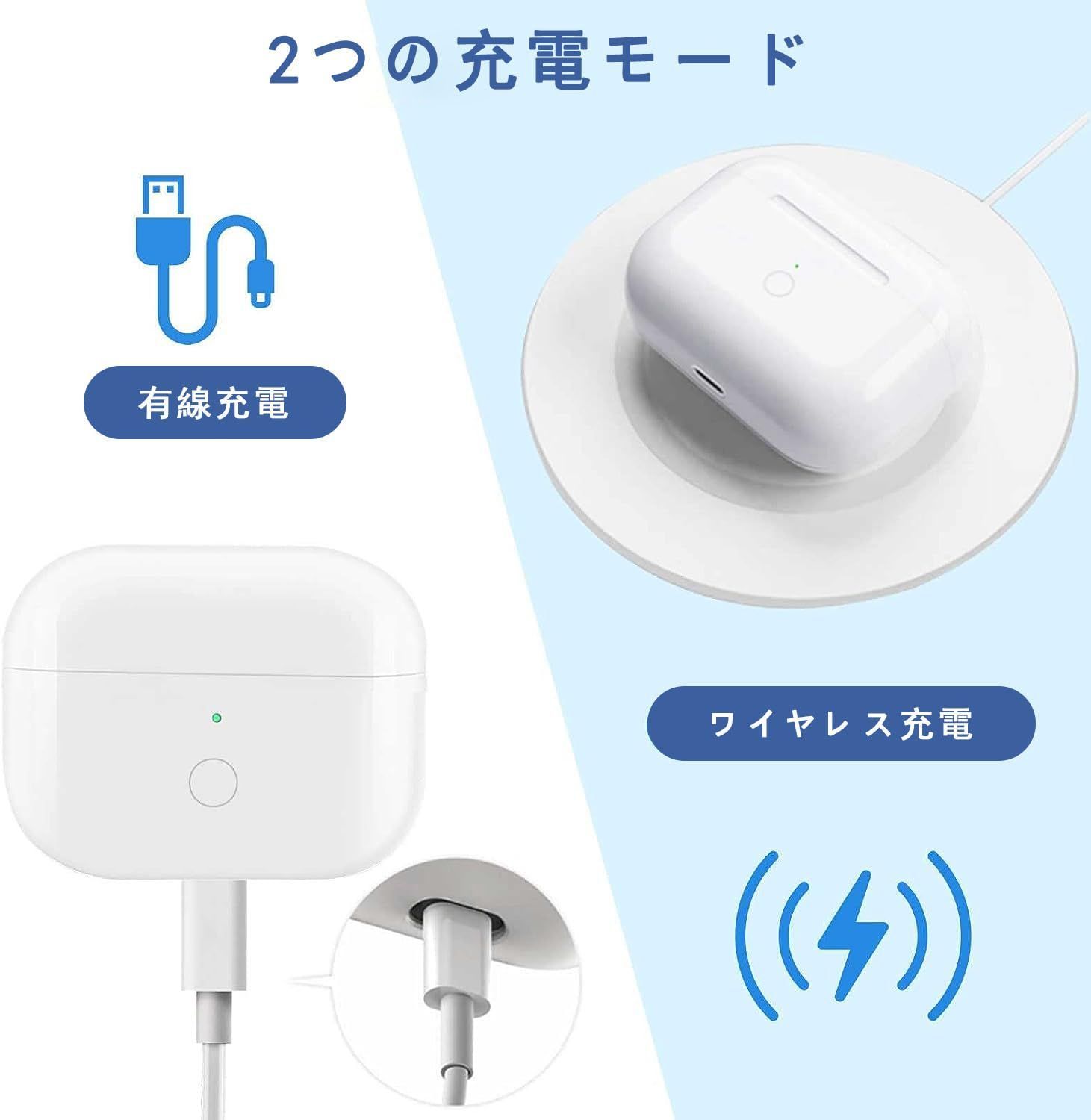 特価セール】充電ケース Airpods Pro2用充電器 Airpods Pro用充電ケース エアーポッズプロ用充電ケース ワイヤレス充電可  Bluetoothペアリング機能搭載 イヤフォンなし - メルカリ