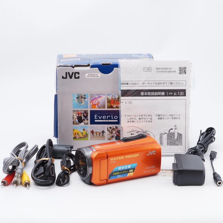 JVC KENWOOD JVC ビデオカメラ EVERIO 防水 防塵 内蔵メモリー32GB オレンジ GZ-R300-D
