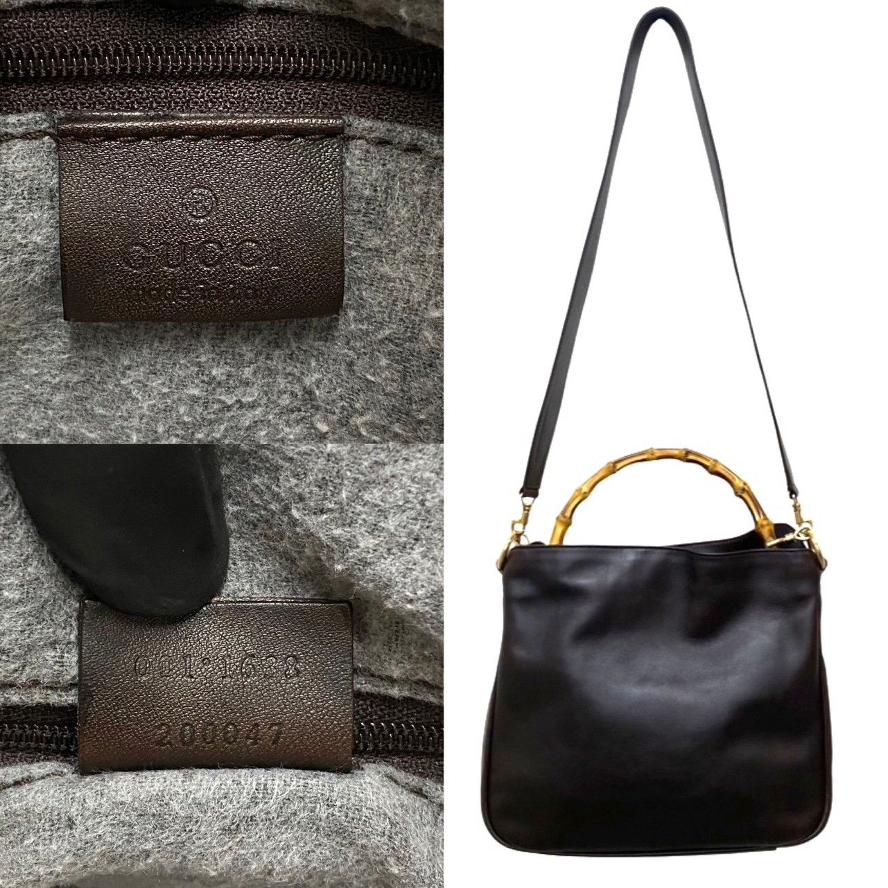 【お値下げ中❗️】オールドグッチ ヴィンテージ バンブーロングコート GUCCI オールドグッチ バンブーレザーバッグ 2wayショルダー付き