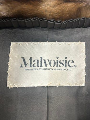 【美品】マルヴォワジー ダークミンク 毛皮 コート セミロング丈 ダークブラウン CREAZIONI クレアツィオーニ 毛皮コート ミンク ダークブラウン
