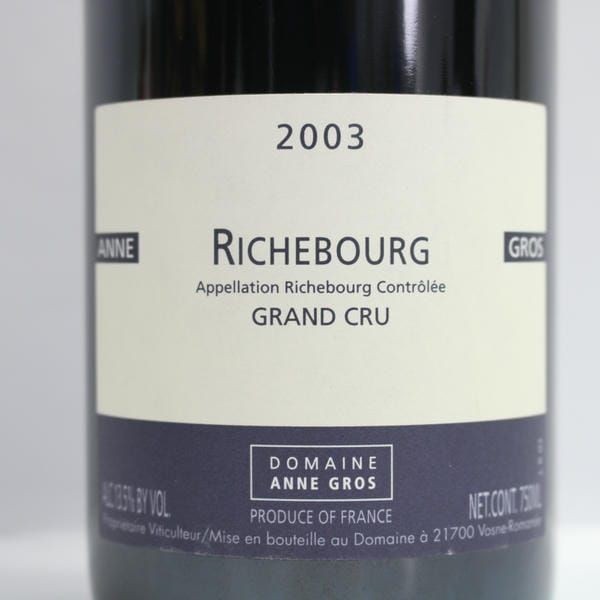 ANNE GROS（アンヌ グロ）リシュブール グランクリュ 2003 13.5  