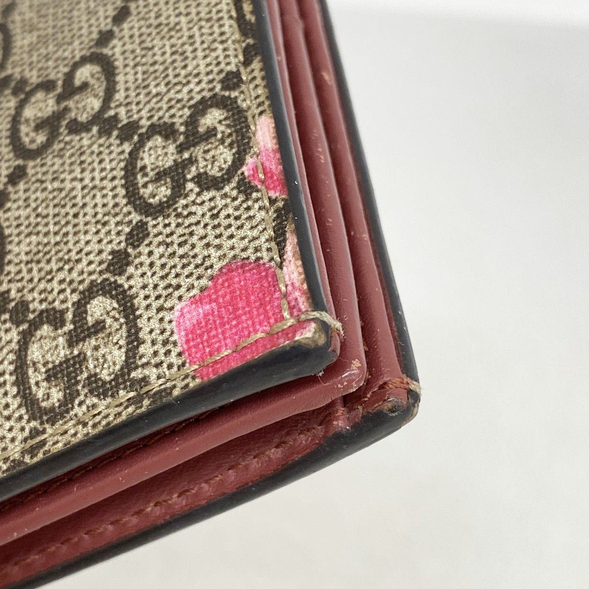 ☆SALE【5gd5184-h】グッチ 財布 GGブルームス 410088 PVC ブラウン  