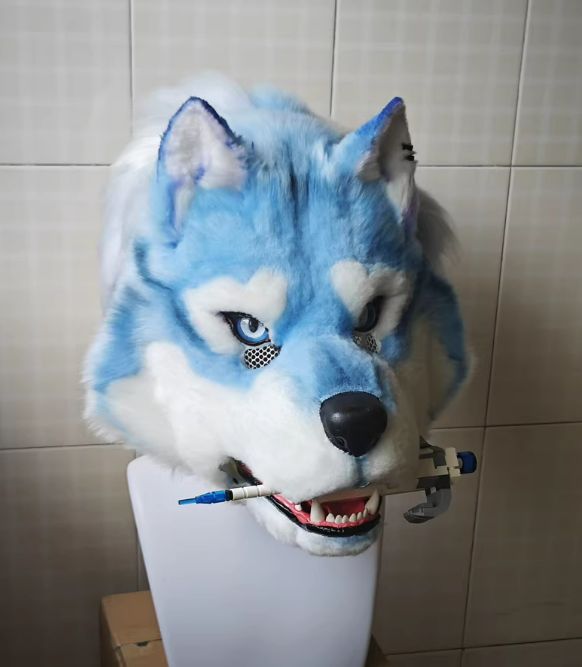 着ぐるみ オオカミ 青い ケモノ ファースーツ コスプレ コスチューム