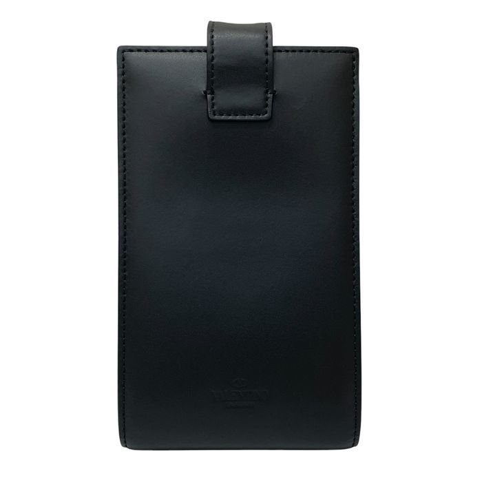 ヴァレンティノ　ネックストラップウォレット　VLTN　レザー　黒 VALENTINO GARAVANI】ヴァレンティノガラヴァーニ『VLTN ネック