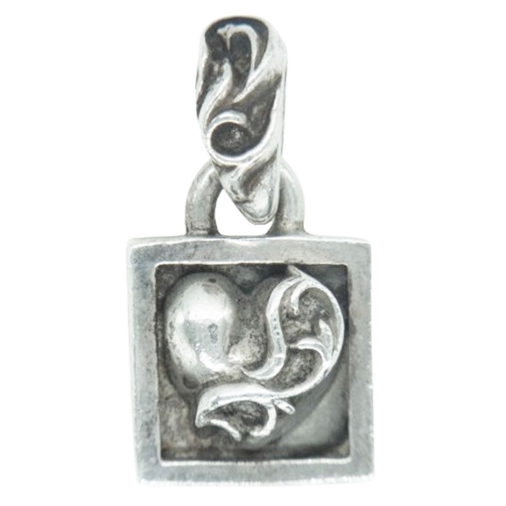 CHROME HEARTS クロムハーツ 原本無 FRAMED HEART フレームド ハート チャーム ペンダント ネックレス トップ シルバー系