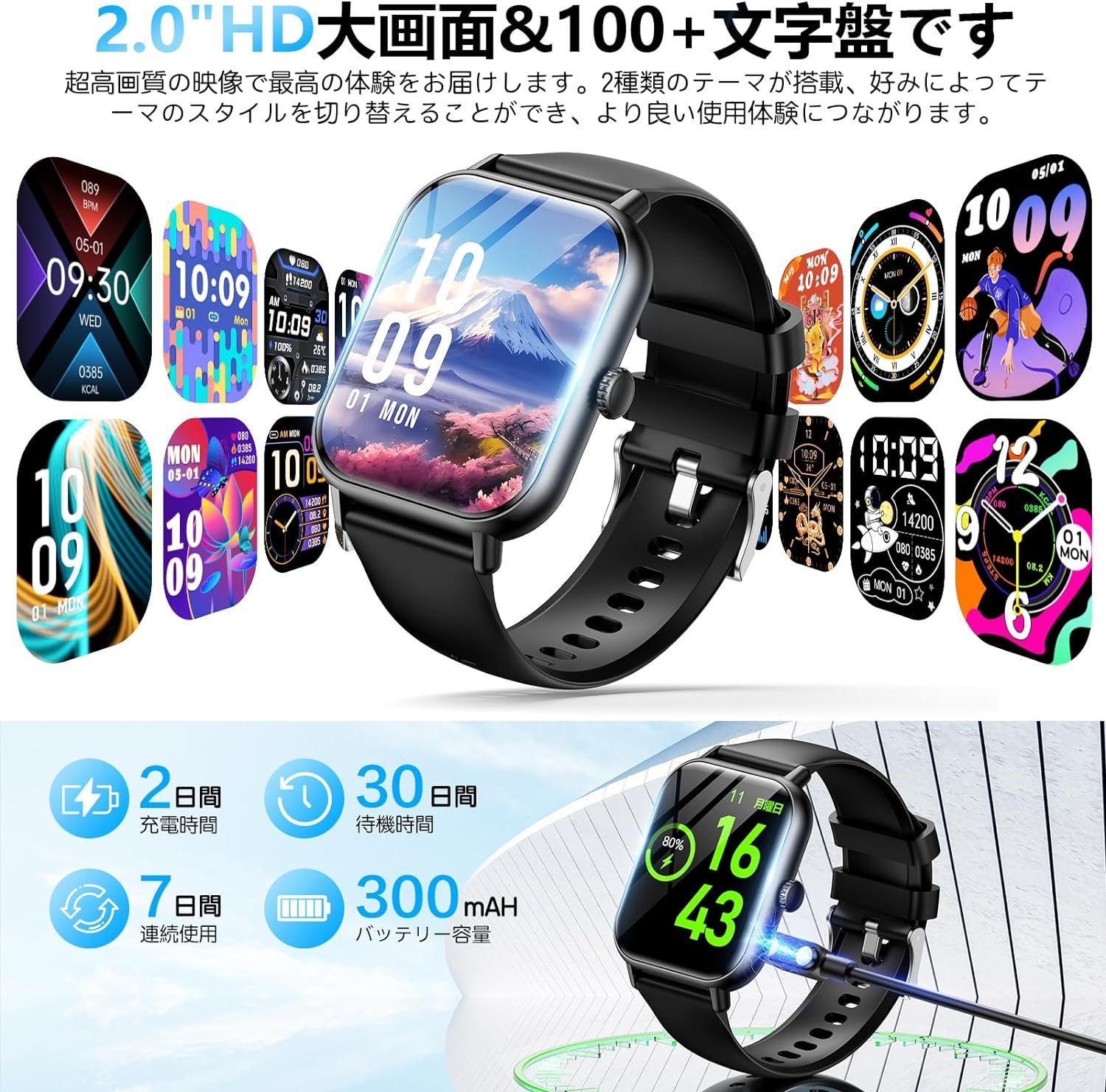 BESTCROF2.1インチ大画面ブルートゥース5.3通信機能付スマート BESTCROF2.1インチ大画面ブルートゥース5.3通信機能付スマート