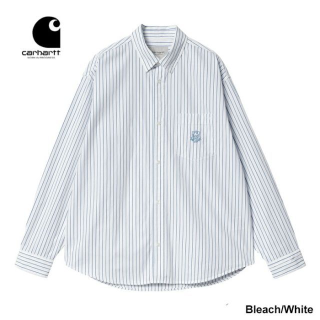 CARHARTT ストライプシャツ Lサイズ 種類3:Park-White/L カーハート wip carhartt wip ダブリュー
