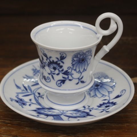 極美品 レア Meissen マイセン ブルーオニオン カップ＆ソーサー