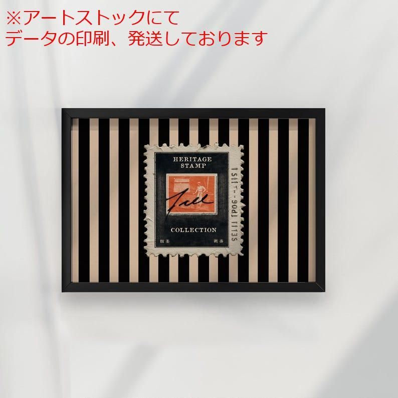 mz ポスター A1 サイズ (~A4まで対応可) ヴィンテージ切手 レトロ寝室ポスター 古い切手 ウォールアート 素朴なミッドセンチュリーモダン インテリアコレクション 切手 美的 ギフト