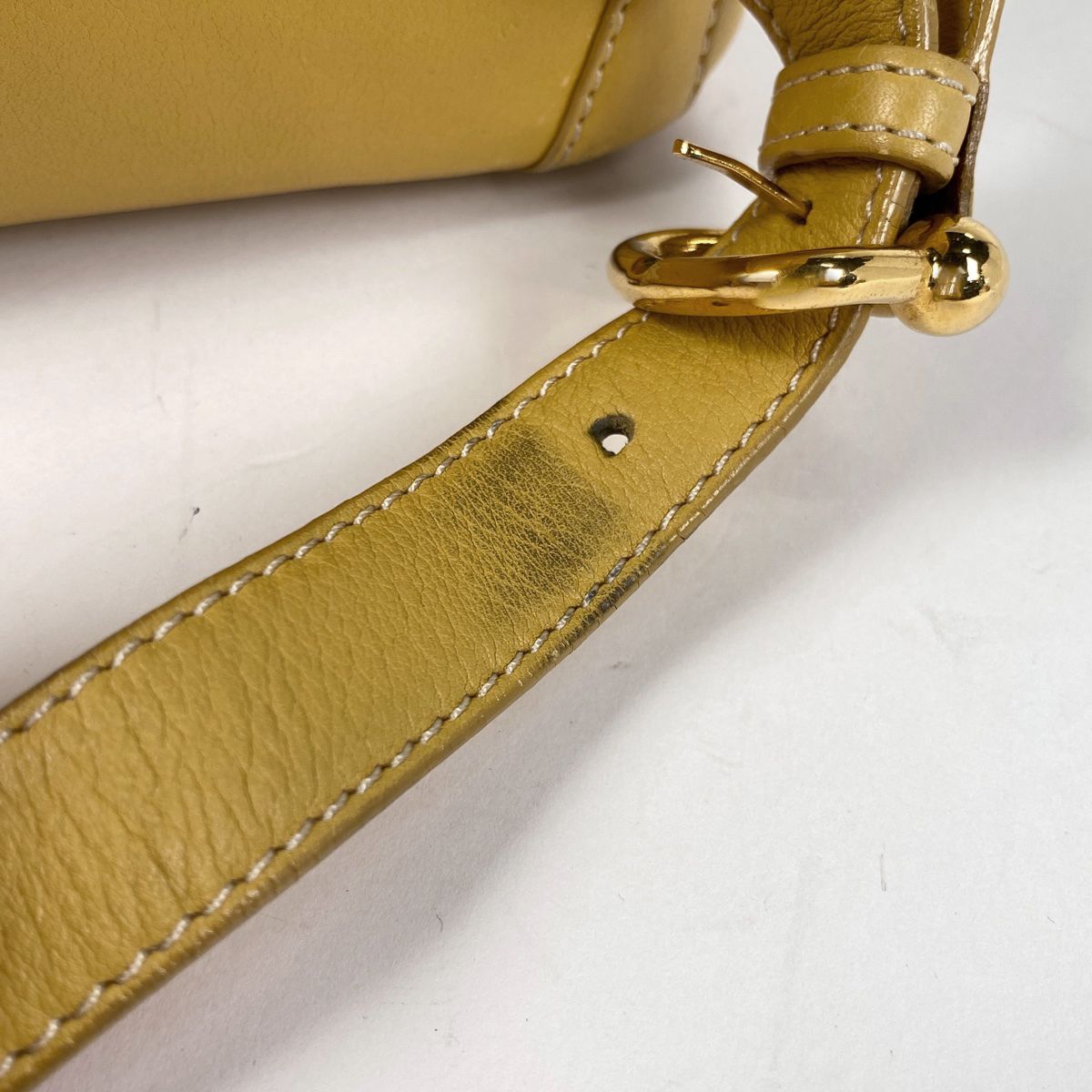 高級✨ロエベ リュックサック アナグラム ナイロン レザー イエロー 中古】LOEWE ロエベ アナグラム リュックサック バックパック