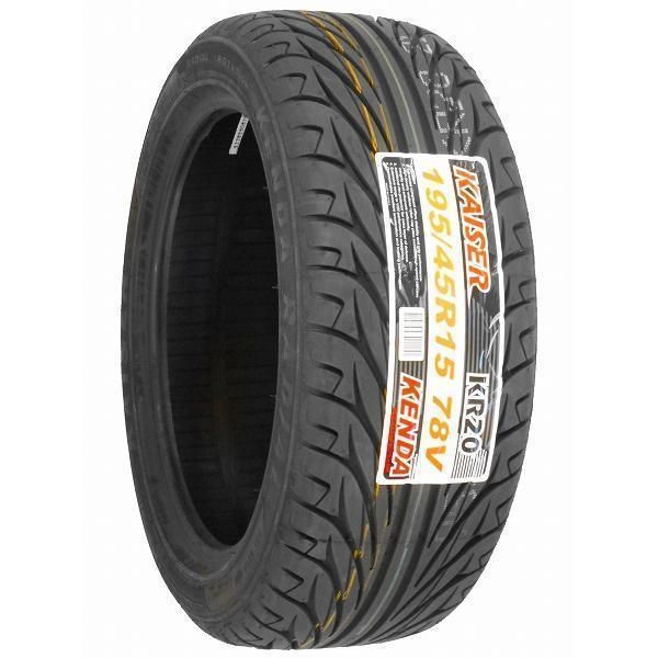 タイヤホイール 4本セット ELEMENT CH1275 195/45R15 15インチ 8J +0 4H PCD100 10本スポーク ...