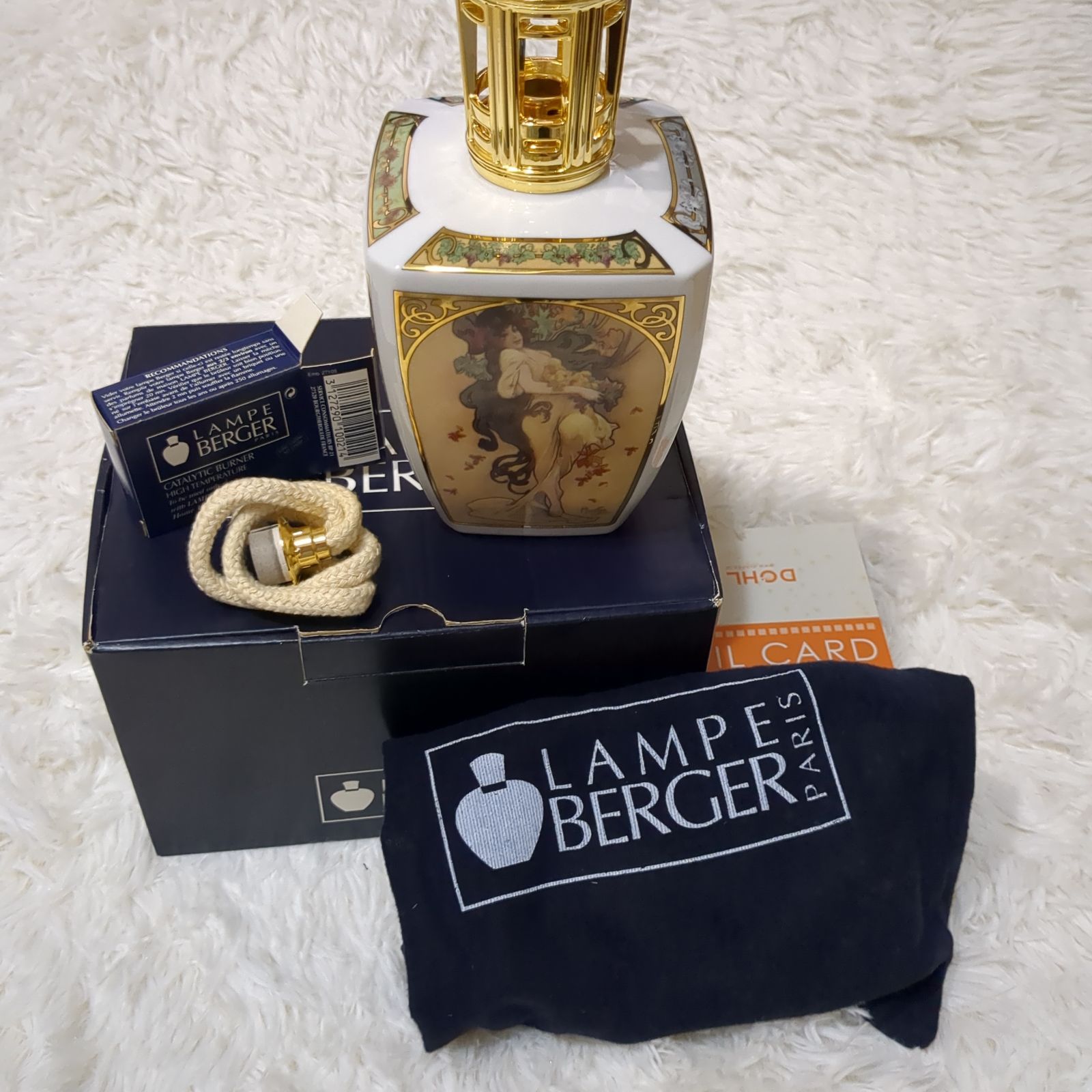 ランプベルジェ　ミュシャ（四季） ベルジェオイルランプ 四季 LBミュシャ・4シーズン - メルカリ