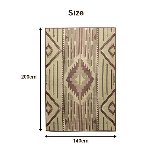 い草 ラグ マット 約140×200cm キリー柄 エスニック ブラック 湿度調節 抗菌 防臭 キリムシリーズラグ MARWIL-DEMENAGEMENTS_CH