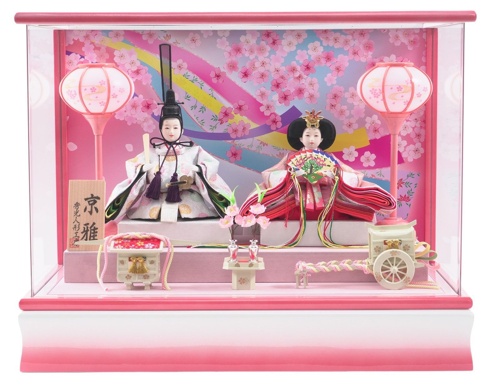 ちりめんうさぎのオルゴール人形 ( さくらさくら ) 雛人形 木目込人形