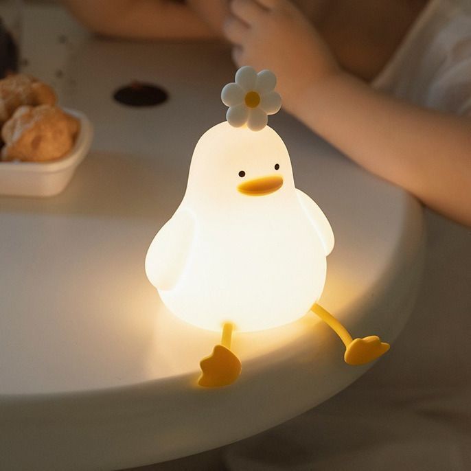 アヒル ナイトライト 照明 ベッドサイドランプ かわいい 30分タイマー 調光可能 タッチセンサー 癒し おしゃれ スマホスタンド USB充電 ベビーナイト 授乳ライト インテリアランプ 常夜灯 出産祝い プレゼント