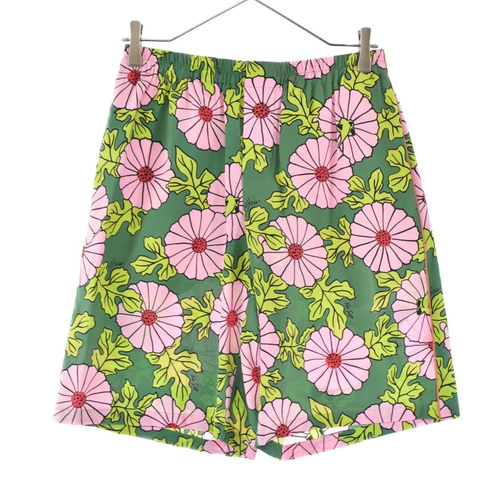 186005 GUCCI グッチ ケンスコット フローラル シルクショーツ ハーフ