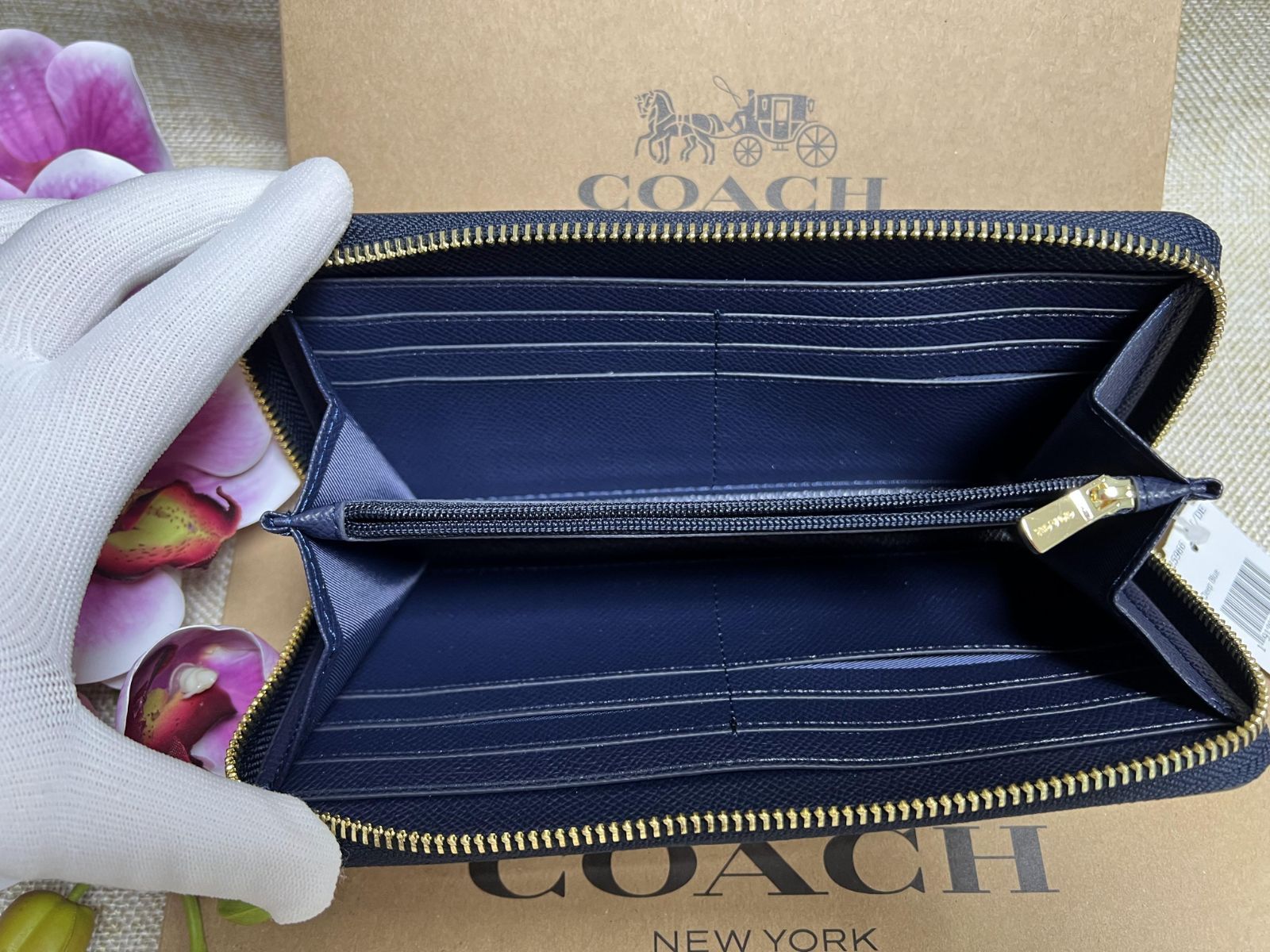 コーチ 財布 長財布 COACH バフ プレイド チェック パターン ジップ