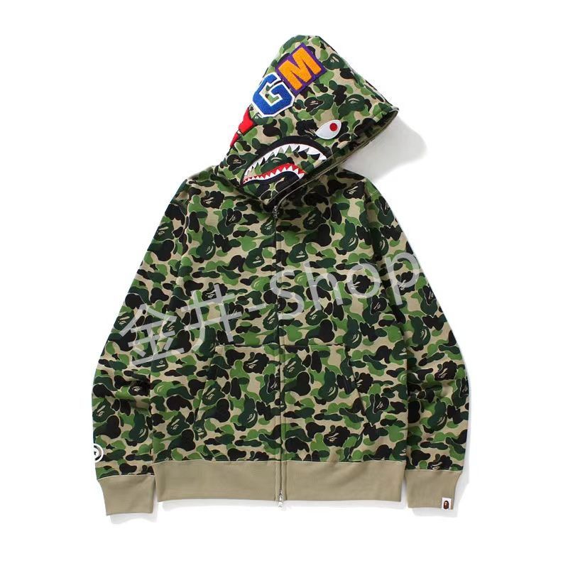 新品 A BATHING APE エイプ シャーク パーカー 3カラー選択