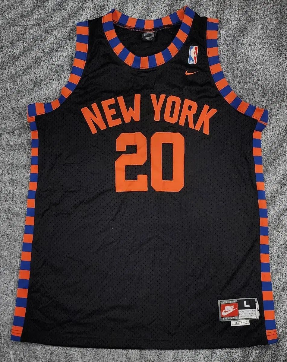 【雷市場（ポンジャン）商品韓国直送】 NIKE(ナイキ) NBA レトロ ニューヨーク ニックス アレン ヒューストン バスケットボールジャージ 52