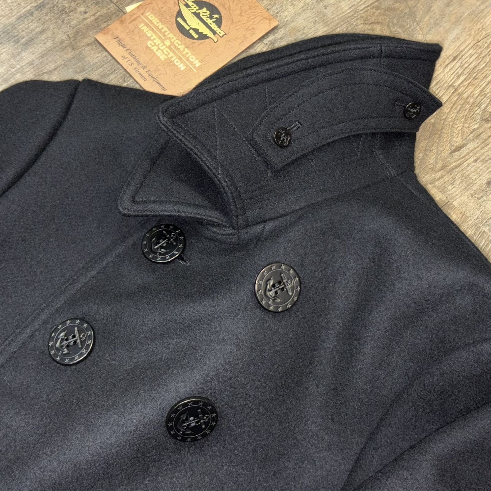 バズリクソンズ ウィリアムギブソン ブラックピーコート アメカジ ミリタリー 軍物 BR12394 01 ブラック KANDAIZUMI_COM