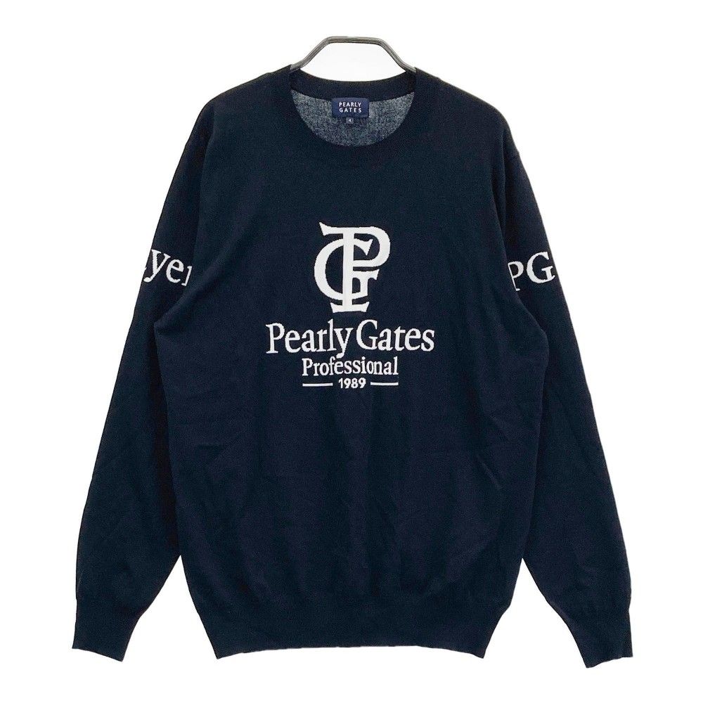 サイズ：4 PEARLY GATES パーリーゲイツ 2024年 ニット セーター  ネイビー系 [240101442726] ゴルフウェア メンズ ストスト サイズ：4 PEARLY GATES パーリーゲイツ 2024年 ニット セーター
