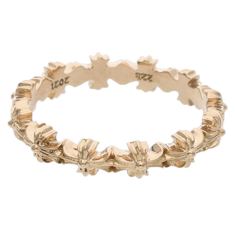 クロムハーツ 22K TINY E CH PLS BAND /タイニーECHプラスバンド