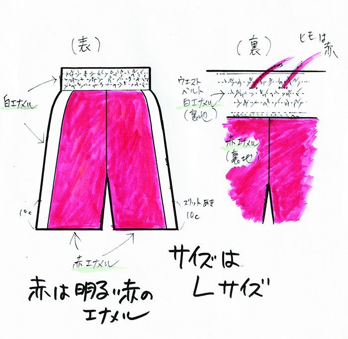 イージーオーダー用専用ページ【エナメル生地のボクシングトランクス