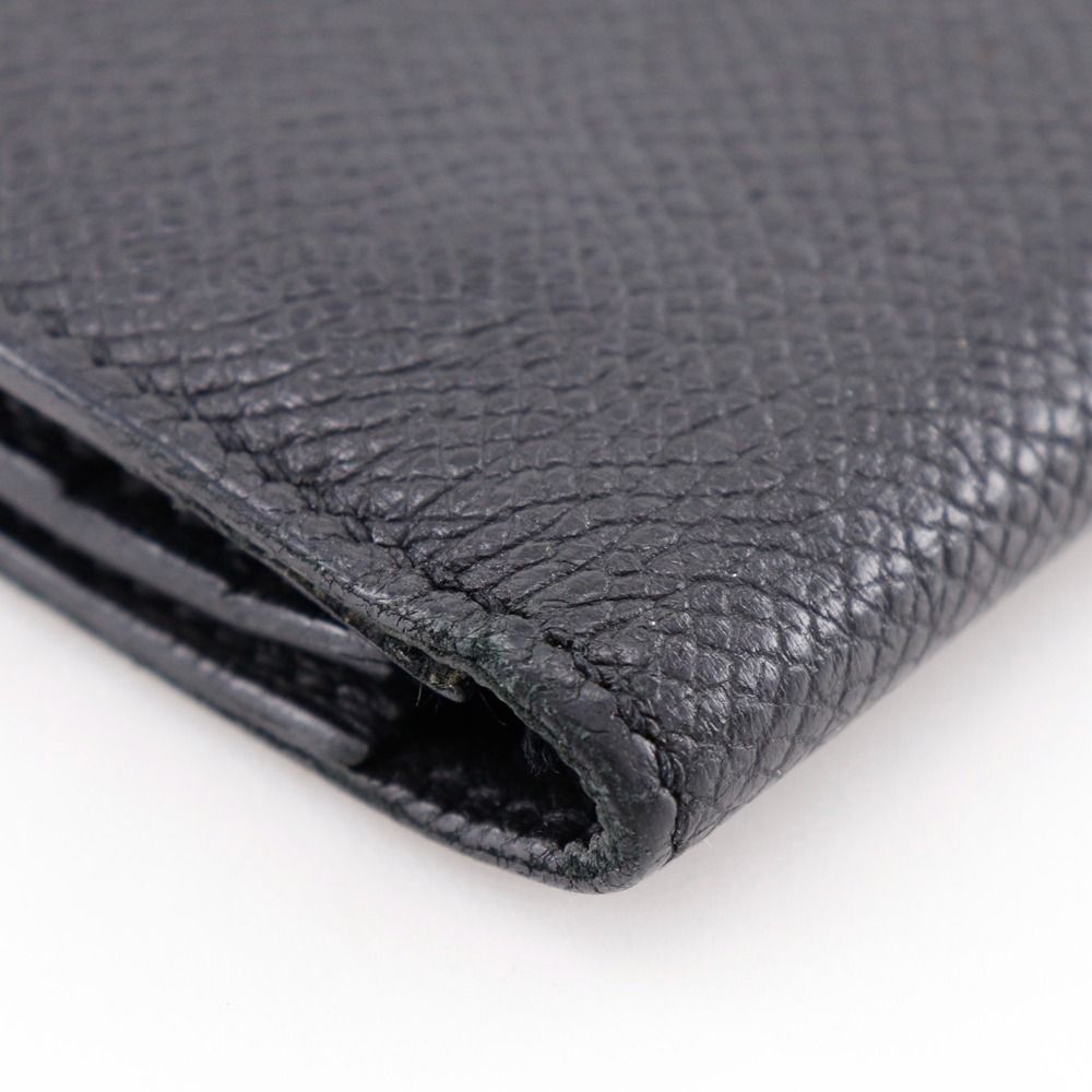HERMES エルメス ベアン クシュベル 黒/シルバー金具 長財布 ユニセックス 【中古】 HERMES】エルメス ベアン クシュベル 黒/シルバー金具 □O ユニ