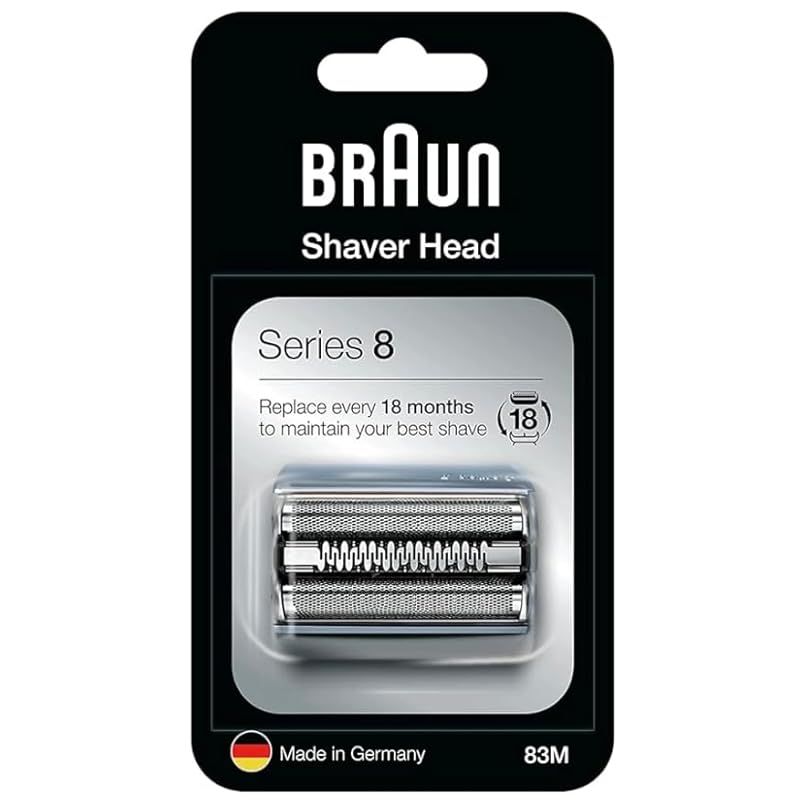 BRAUN ブラウン シェーバー替刃 シリーズ8対応 83M F|C83M に対する海外版 網刃 内刃 一体型カセット シルバー 並行輸入品