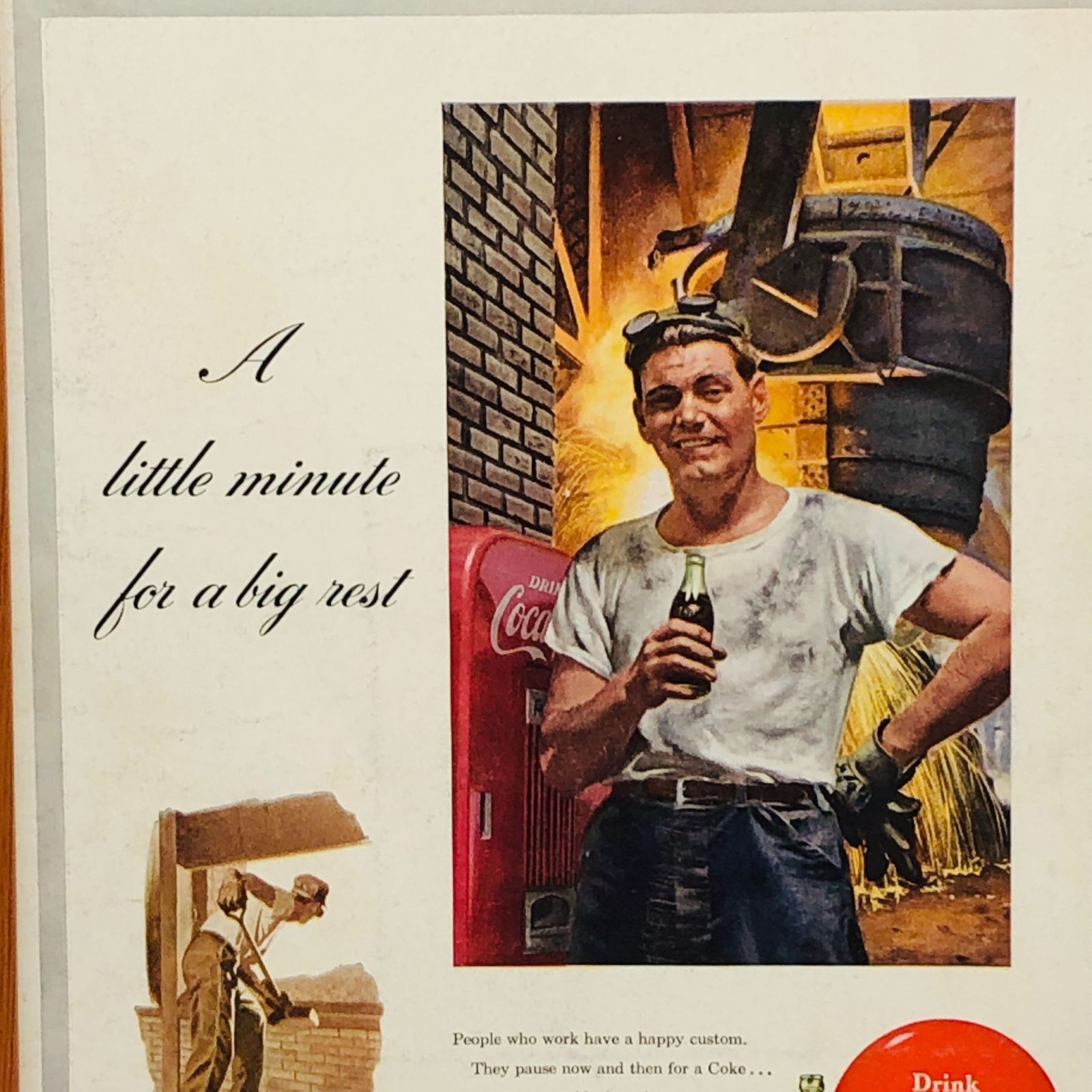 ビンテージ 広告 当時物 ポスター 『 コカコーラ レトロ 昭和 ( Coca