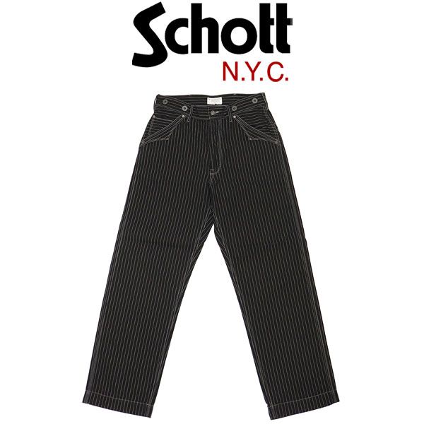 Schott ショット 3911008 OLD HICKORY DENIM PANTS ヒッコリー デニムパンツ 010ブラック 36