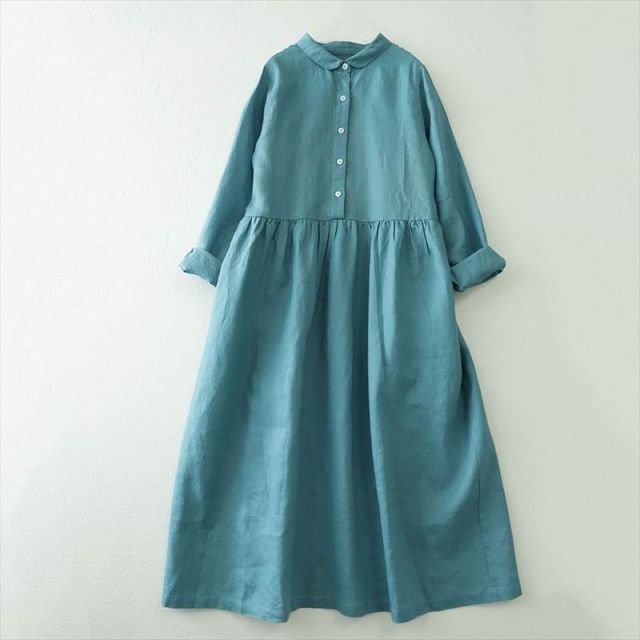 スマイルランド ワンピース Free⭐ウエスト切替 花柄 古着 チュニック