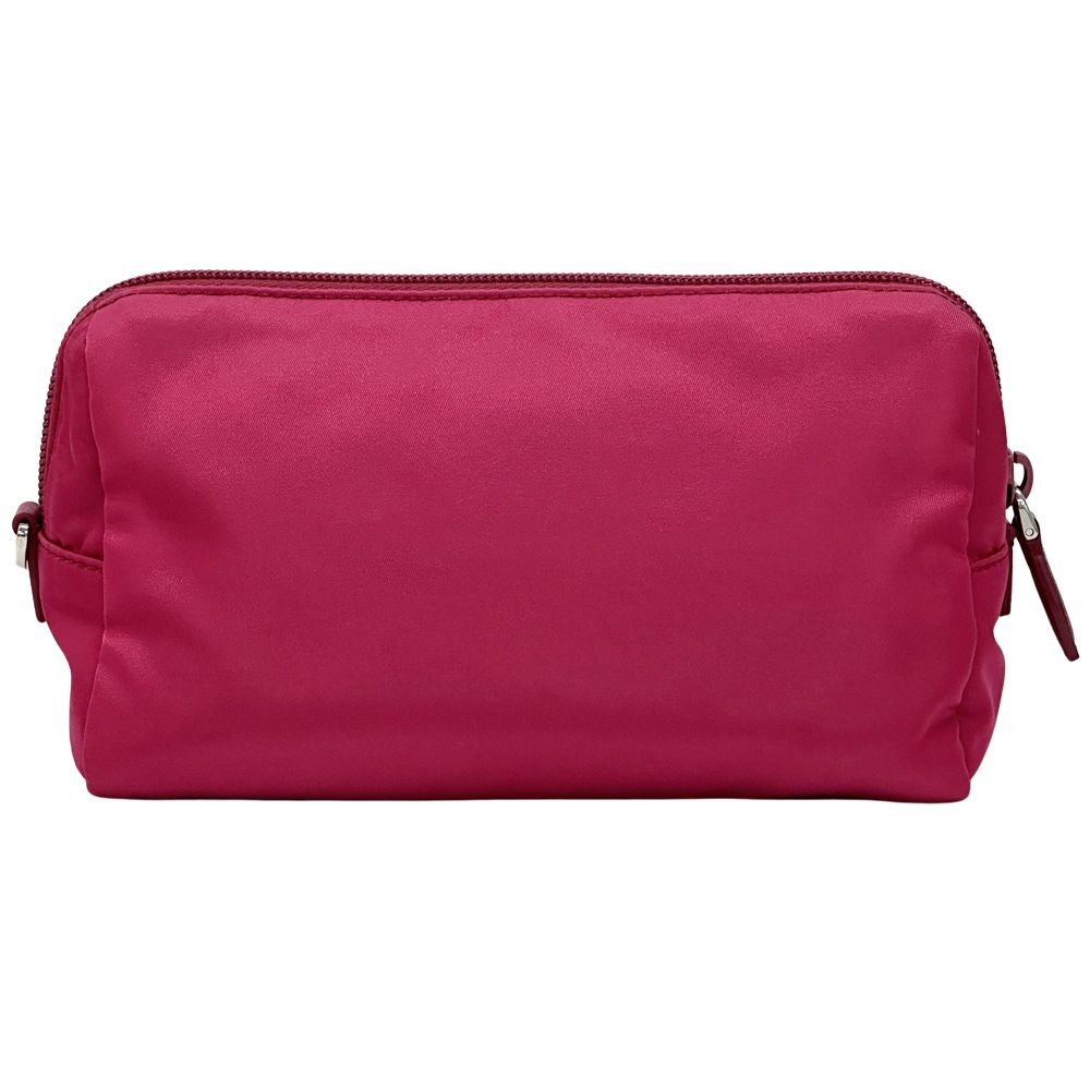 プラダ PRADA ポーチ レディース ブランド ナイロン ピンク テスート 三角ロゴ マチあり