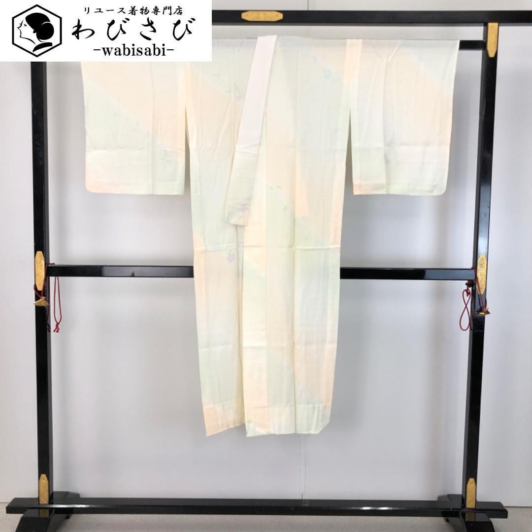 大人気新品 長襦袢 桜の花柄 麹色 ふくよかサイズ 半衿付 J-239