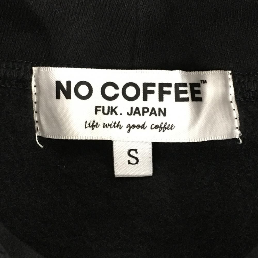 未使用品】ノーコーヒー×クラブハウス パーカー 黒×白 NO GOLF 裏起毛