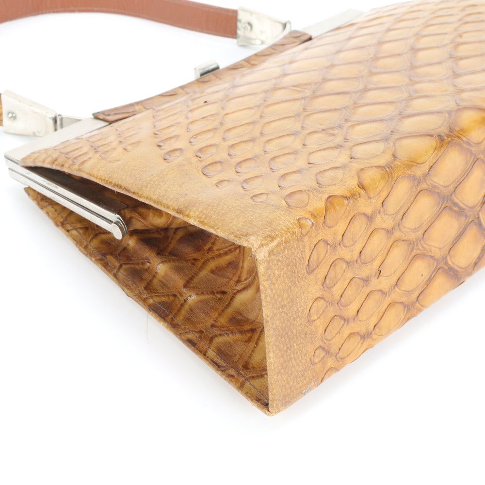 美品 希少 レア センザンコウ 穿山甲 レザー ハンドバッグ トップ