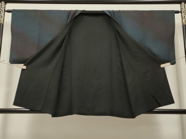 平和屋着物＃道行コート リバーシブル 霞文 暈し染め 正絹 逸品 BAAT8958gt