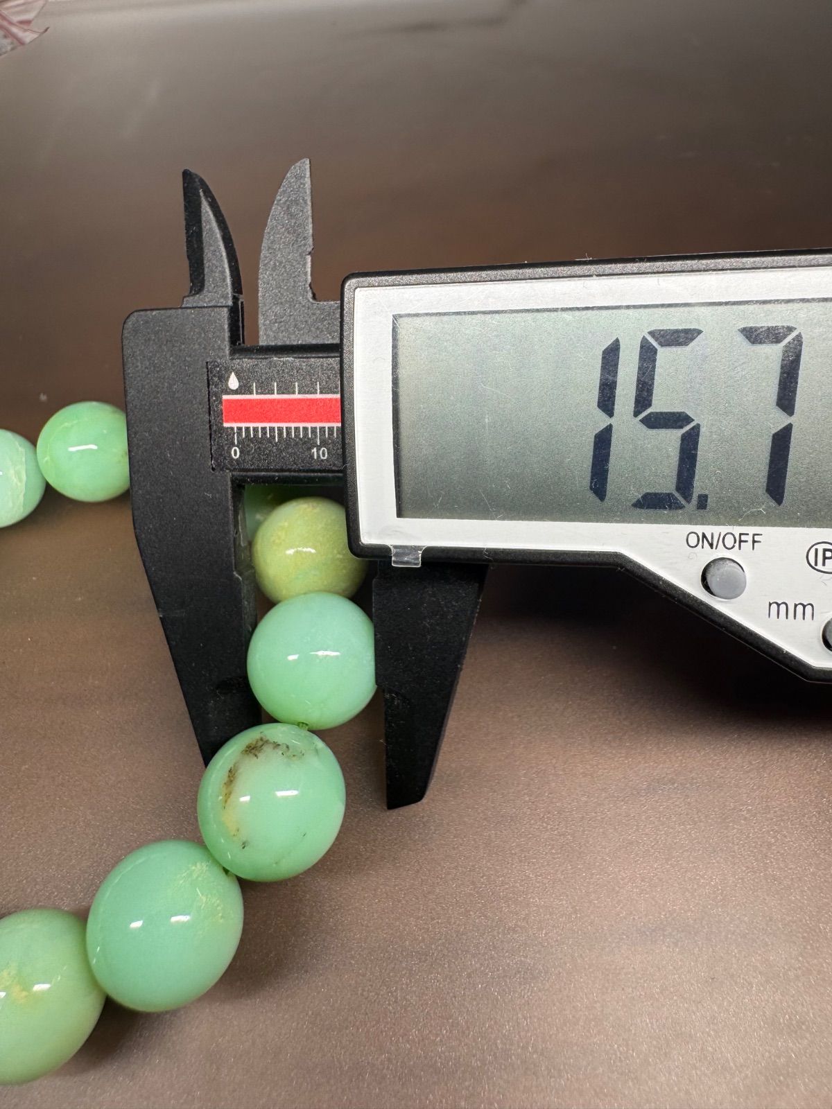 SSS大粒15.7㎜クリソプレーズ 腕周り19㎝