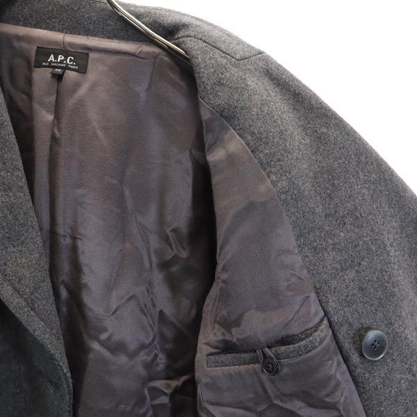 アーペーセー フランス製 チェスターコート XS グレー A.P.C. ダブル