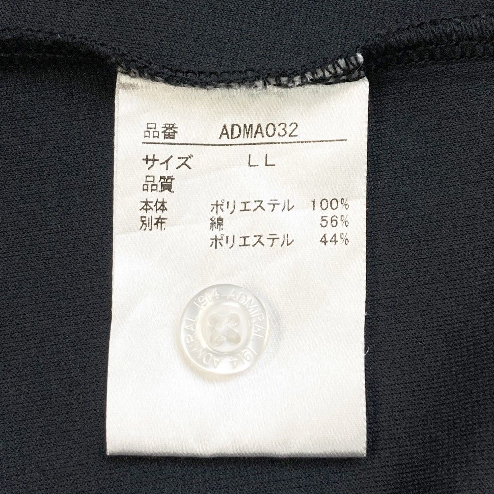 サイズ：LL ADMIRAL アドミラル  半袖ポロシャツ  ブラック系 [240101386219] ゴルフウェア メンズ ストスト サイズ：LL ADMIRAL アドミラル 半袖ポロシャツ ブラック系