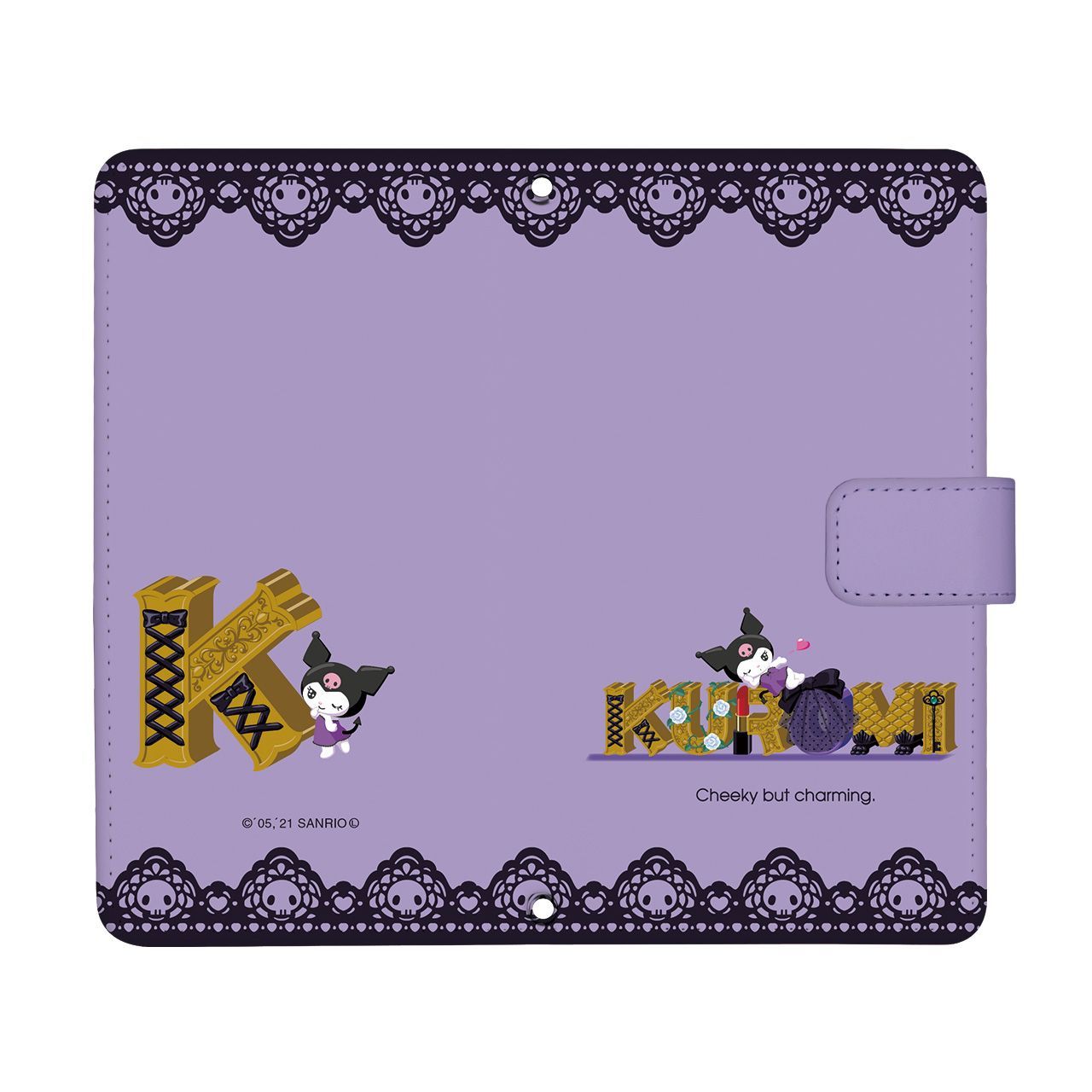 サンリオ 正規品 クロミ Xperia 5 IV SOG09 ケース 手帳型 スマホケース [デザイン:7.ロゴアート(PL)/マグネットハンドあり] SANRIO xperia5iv エクスペリア5iv sog09