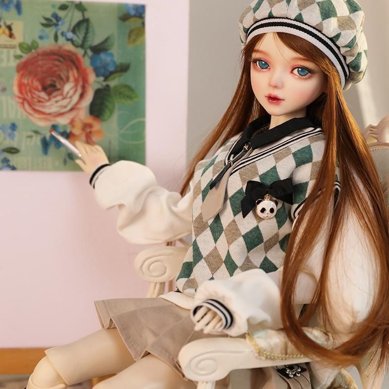 BJD 1/3ドール フルセット 本体 56cm 球体関節人形 眼球 洋服 メイク済