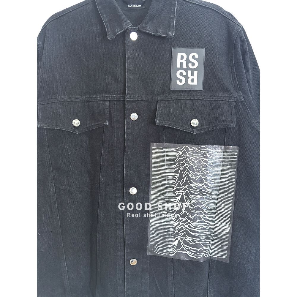 RAF SIMONS joy division デニムジャケット ARCHIVE REDUX 18ss 名作 RAF SIMONS (ラフシモンズ)  DENIM JACKET オーバーサイズ デニムジャケット ブラック XS - メルカリ